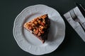 Hazelnut and almond croquant pie Royalty Free Stock Photo