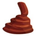 Hazelnut chocolate paste icon, cartoon style