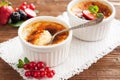 Hazelnut-coffee creme brulee