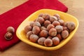 Hazelnut heap in the bowl