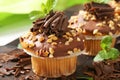 Hazelnut muffins Royalty Free Stock Photo