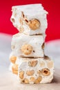 Hazelnut torrone or nougat