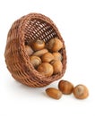 Hazelnuts in a basket