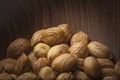 Hazelnuts close up