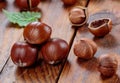 Hazelnuts isolated white background close up Royalty Free Stock Photo