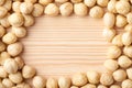 Hazelnuts frame background Royalty Free Stock Photo