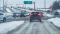 Hazerdous Winter driving in edmonton Alberta