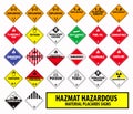 Hazmat hazardous material placards sign