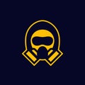 hazmat protective suit icon, vector