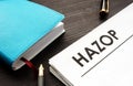 HAZOP hazard and operability study documents Royalty Free Stock Photo