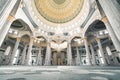 Hazrat Sultan Mosque inside prayer room Astana Kazakhstan Royalty Free Stock Photo