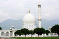 Famous white mosque Majestic Place Srinagar, India Royalty Free Stock Photo