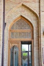 Hazrati imam comlex. Close up view of arch. Islam building in Uzbekistan