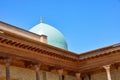 Hazrati imam comlex. Close up view of the madrasah. Islam building in Uzbekistan