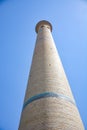 Hazrati imam comlex. Close up view of tower. Islam building in Uzbekistan