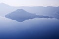 Hazy Crater Lake Island