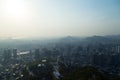 Hazy day in Seoul viewed from above Royalty Free Stock Photo