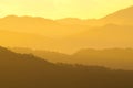 Hazy Layers of Mountain Ranges During Sunrise