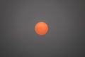 Hazy Orange Morning Sun After Wildfires