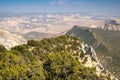 Hazy sky view of the canyon at Dinosaur National Monument Royalty Free Stock Photo