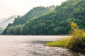 Hazy sunset landscape of Lake de Yojoa in Western Honduras