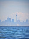 Hazy Toronto Summer Skyline by Lake Royalty Free Stock Photo