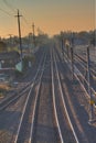 Hazy Train Alley HDR Royalty Free Stock Photo