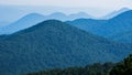 Hazy view of the Blue Ridge Mountains, Virginia, USA