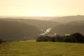 Hazy view from Butser Hill, Hampshire Royalty Free Stock Photo