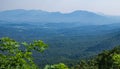 Hazy view of a Valley and the Blue Ridge Mountains, Virginia, USA Royalty Free Stock Photo