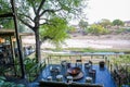 Wooden pool deck which overlooks the Sand River in Singita Ebony Lodge located in Sabi Sands Game Reserve, South Africa