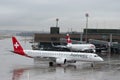 HB-AZK Helvetic Airways Embraer E195-E2 jet in Zurich in Switzerland