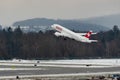 HB-JCT Swiss Airbus A220-300 jet in Zurich in Switzerland Royalty Free Stock Photo