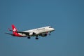 HB-JVM Helvetic Airways Embraer E190LR jet in Zurich in Switzerland Royalty Free Stock Photo