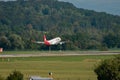 HB-JVM Helvetic Airways Embraer E190LR jet in Zurich in Switzerland Royalty Free Stock Photo