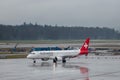 HB-JVO Helvetic Airways Embraer E190-LR jet in Zurich in Switzerland