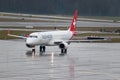 HB-JVO Helvetic Airways Embraer E190-LR jet in Zurich in Switzerland