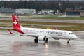 HB-JVO Helvetic Airways Embraer E190-LR jet in Zurich in Switzerland