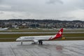 HB-JVX Helvetic Airways Embraer E190LR jet in Zurich in Switzerland