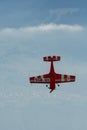 HB-MSS Sukhoi SU-26M airplane over the rhine valley in Switzerland