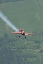 HB-MSS Sukhoi SU-26M airplane over the rhine valley in Switzerland