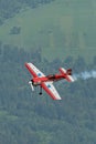 HB-MSS Sukhoi SU-26M airplane over the rhine valley in Switzerland