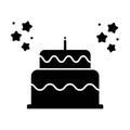Birthday cake icon Royalty Free Stock Photo