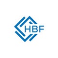 HBF letter logo design on white background. HBF creative circle letter logo concept. HBF letter design Royalty Free Stock Photo