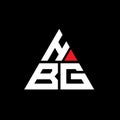 HBG triangle letter logo design with triangle shape. HBG triangle logo design monogram. HBG triangle vector logo template with red Royalty Free Stock Photo