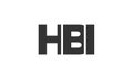 HBI logo design template with strong and modern bold text. Initial based vector logotype featuring simple and minimal typography. Royalty Free Stock Photo