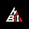 HBI triangle letter logo design with triangle shape. HBI triangle logo design monogram. HBI triangle vector logo template with red Royalty Free Stock Photo