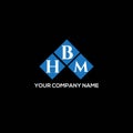 HBM letter logo design on BLACK background. HBM creative initials letter logo concept. HBM letter design Royalty Free Stock Photo