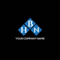 HBN letter logo design on BLACK background. HBN creative initials letter logo concept. HBN letter design Royalty Free Stock Photo