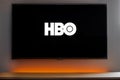 HBO app logo on a smart TV